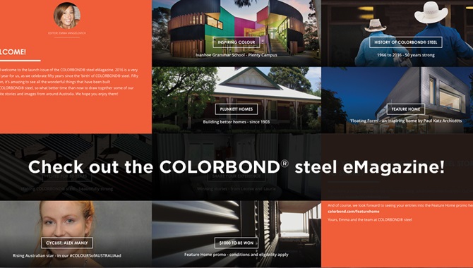 Launch issue of the COLORBOND® steel eMagazine